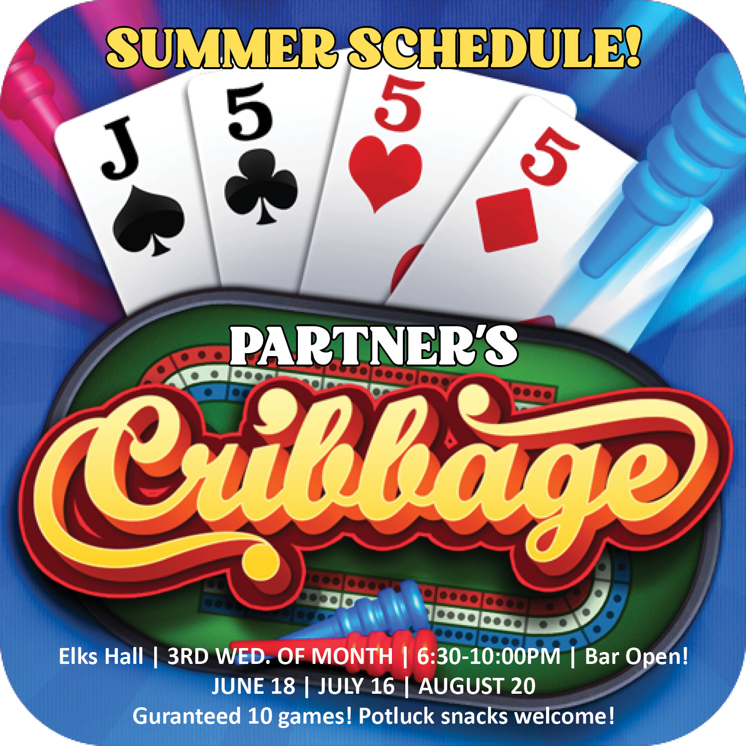 Cribbage Summer Sched